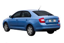 Skoda Rapid 2012-2019 гг. Накладка на задний бампер OmsaLine (Sedan, нержавейка) фото 2