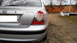 Hyundai Elantra (XD) 2000-2011 гг. Хром Накладки на Задние Фонари (2 шт, пластик) фото 5