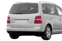 Volkswagen Touran 2003-2010 гг. Накладка на задний бампер OmsaLine (нержавейка) фото 3