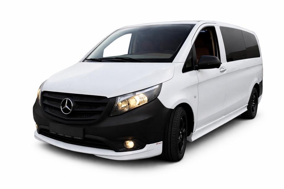 Mercedes Vito/V-class W447 2014- гг. Тюнинг накладка на передний бампер (под покраску) Image