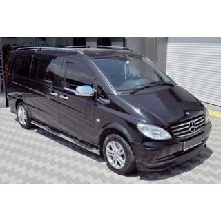 Боковые трубы (2 шт., нержавейка) Mercedes Vito W639 2004-2014 гг. фото 1