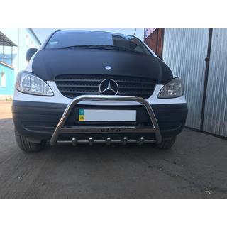 Кенгурятник 60мм Нержавейка Mercedes Vito W639 2004-2014 гг. фото 2