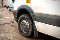Volkswagen Crafter 2006-2016 гг. Широкие накладки на арки (4 шт, черные) фото 3