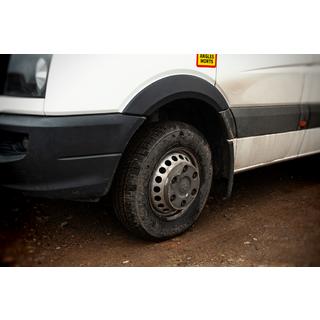 Широкие накладки на арки (4 шт, черные) Volkswagen Crafter 2006-2016 гг. фото 4