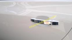 Opel Astra J 2009-2015 гг. Хромированные Накладки на Ручки УЗКИЕ (4 шт., Нерж., Omsa) фото 2
