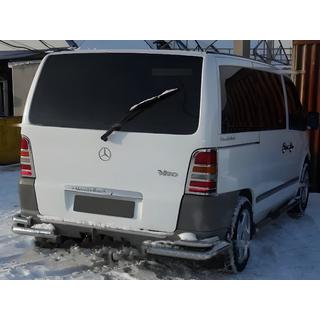 Хромированные Накладки на Задние Фонари (2 шт, Нержавейка) Mercedes Vito W638 1996-2003 гг. фото 1