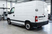 Nissan Interstar 2002-2010 гг. Боковые Подножки Sunrise (2 шт., Алюминий) фото 1