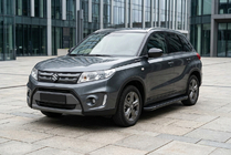 Suzuki Vitara 2015- гг. Боковые Подножки Allmond Black (2 шт., Алюминий) фото 1
