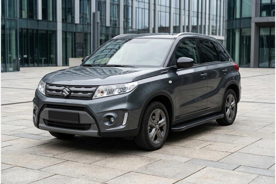 Suzuki Vitara 2015- гг. Боковые Подножки Allmond Black (2 шт., Алюминий) Image