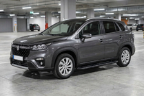 Suzuki Vitara 2015- гг. Боковые пороги Bosphorus Black (2 шт., алюминий) фото 1