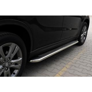 Боковые Подножки Maydos V2 (2 шт., Алюминий и Нержавейка) Suzuki Vitara 2015- гг. фото 1