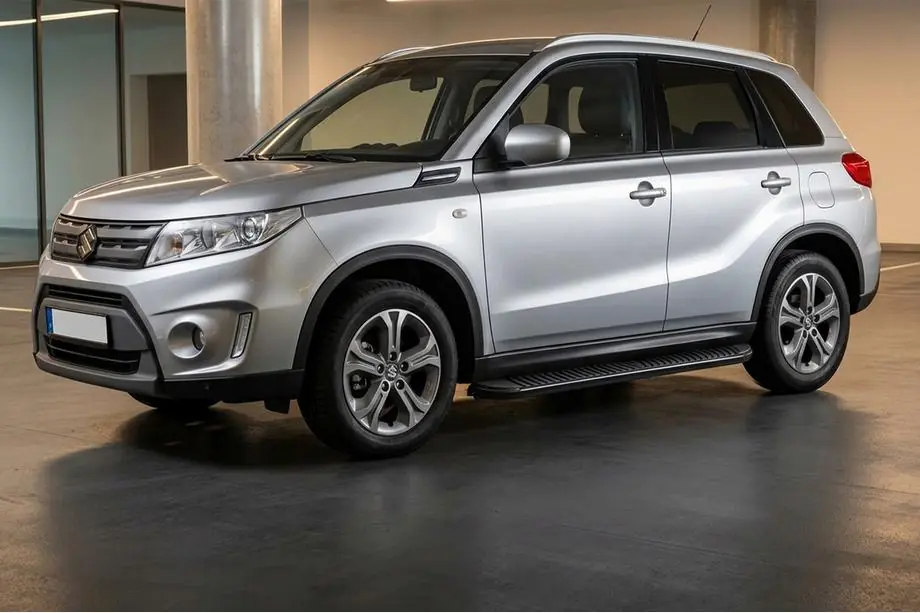 Suzuki Vitara 2015- гг. Боковые Подножки Tayga Black (2 шт., Алюминий) Image