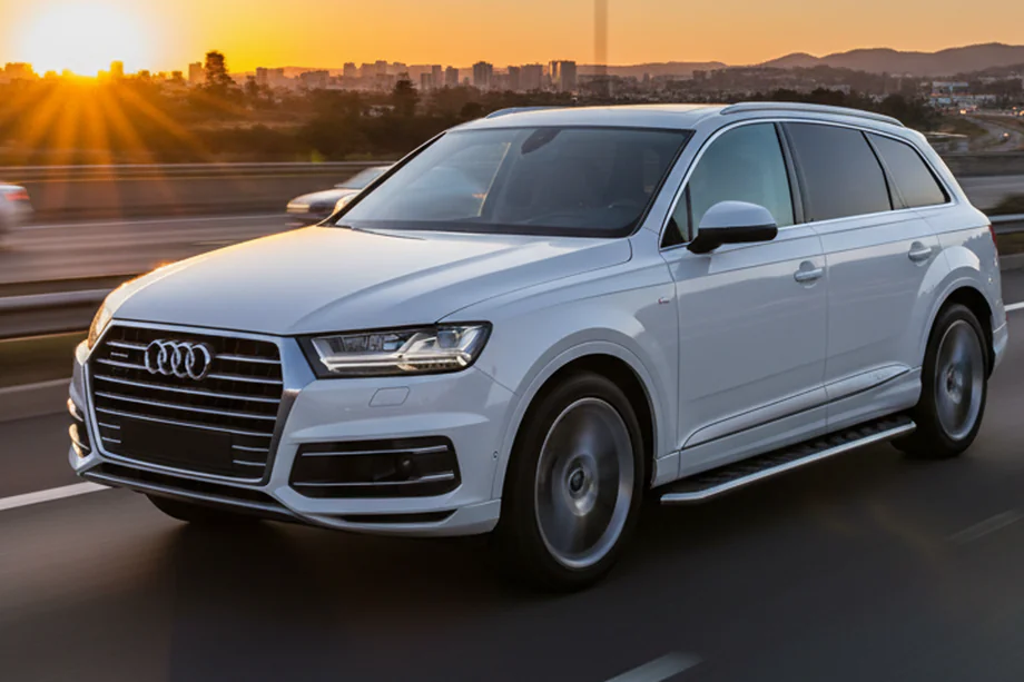 Audi Q7 2015–2026 гг. Боковые Подножки Maydos V1 (2 шт., Алюминий и Нержавейка) Image