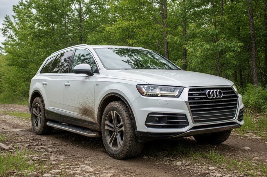 Audi Q7 2015–2026 гг. Боковые Подножки Tayga Grey (2 шт., Алюминий) Image