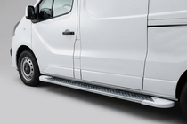 Fiat Talento 2016- гг. Боковые Подножки Allmond White (2 шт., Алюминий) фото 1