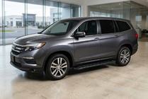 Honda Pilot 2015-2022 гг. Боковые Подножки Allmond Black (2 шт., Алюминий) фото 1