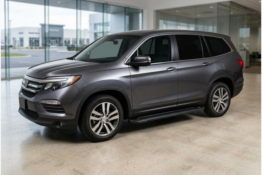 Honda Pilot 2015-2022 гг. Боковые Подножки Allmond Black (2 шт., Алюминий) Image