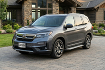 Honda Pilot 2015-2022 гг. Боковые пороги Allmond Grey (2 шт., алюминий) фото 1
