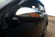 Nissan Qashqai 2007-2010 гг. Накладки на зеркала (2 шт, Нержавеющая сталь) фото 5