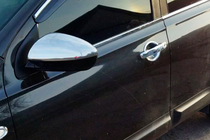 Nissan Qashqai 2007-2010 гг. Накладки на зеркала (2 шт, Нержавеющая сталь) фото 4