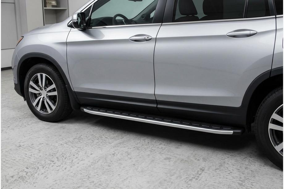 Honda Pilot 2015-2022 гг. Боковые Подножки Fullmond (2 шт., Алюминий) Фото 2