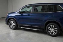 Honda Pilot 2015-2022 гг. Боковые пороги Bosphorus Grey (2 шт., алюминий) фото 1