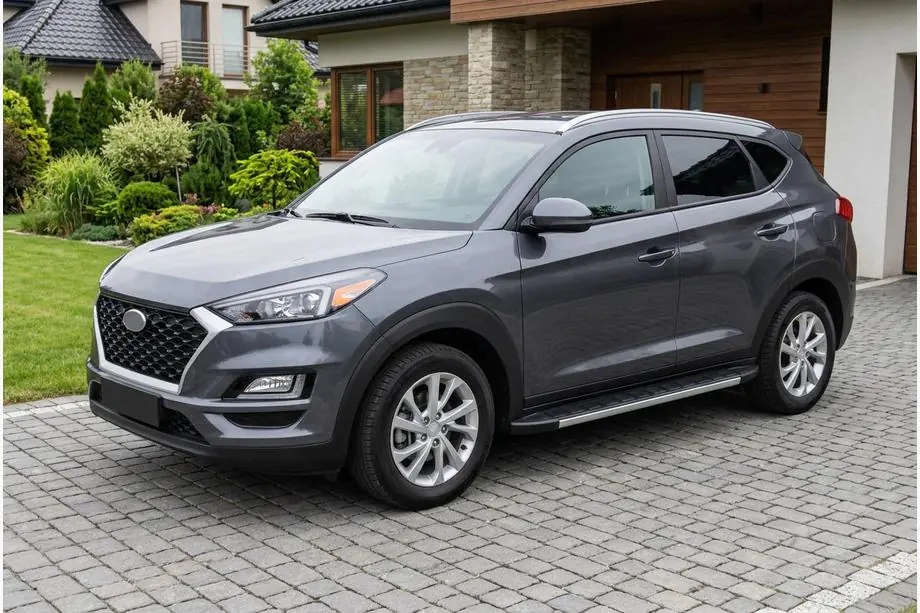 Hyundai Tucson TL 2016-2021 гг. Боковые Подножки Duru (2 шт., Алюминий) Image