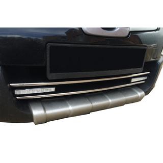 Накладки на нижнюю решетку (2 шт., нержавейка) Nissan Qashqai 2007-2010 гг. фото 1
