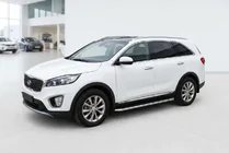 Kia Sorento III UM 2014-2020 гг. Боковые Подножки Maydos V1 (2 шт., Алюминий и Нержавейка) фото 1