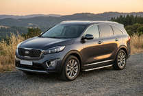 Kia Sorento III UM 2014-2020 гг. Боковые Подножки Fullmond (2 шт., Алюминий) фото 1