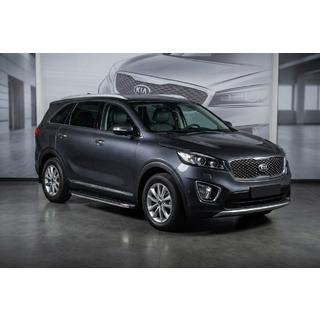 Боковые Подножки BlackLine (2 шт., Алюминий) Kia Sorento III UM 2014-2020 гг. фото 1