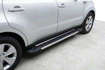 Kia Soul II 2013-2018 гг. Боковые пороги RedLine V1 (2 шт., алюминий) фото 1