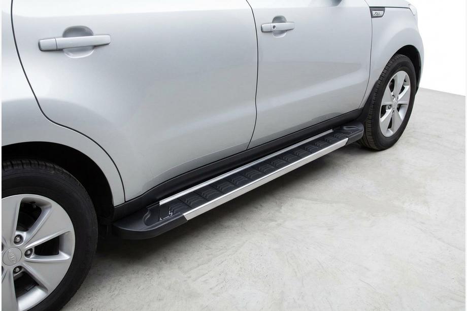Kia Soul II 2013-2018 гг. Боковые пороги RedLine V1 (2 шт., алюминий) Image