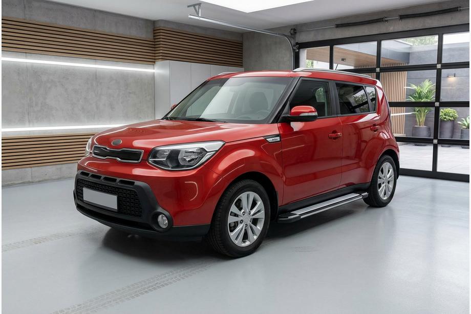 Kia Soul II 2013-2018 гг. Боковые Подножки Rainbow (2 шт., Алюминий) Image