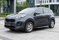Kia Sportage 2015-2021 гг. Боковые Подножки Duru (2 шт., Алюминий) фото 1
