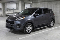 Kia Sportage 2015-2021 гг. Боковые Подножки Maydos V1 (2 шт., Алюминий и Нержавейка) фото 1