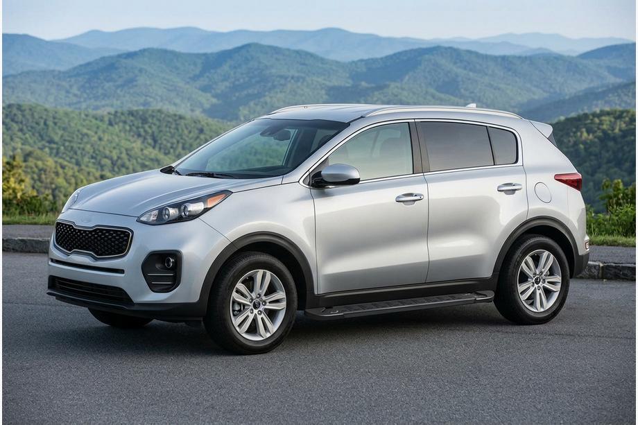 Kia Sportage 2015-2021 гг. Боковые Подножки RedLine Black (2 шт., Алюминий) Image