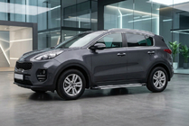 Kia Sportage 2015-2021 гг. Боковые Подножки Rainbow (2 шт., Алюминий) фото 1
