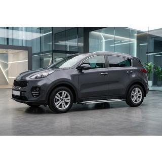 Боковые Подножки Rainbow (2 шт., Алюминий) Kia Sportage 2015-2021 гг. фото 1