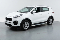 Kia Sportage 2015-2021 гг. Боковые Подножки Allmond White (2 шт., Алюминий) фото 1