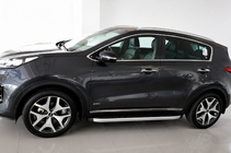 Kia Sportage 2015-2021 гг. Боковые Подножки Fullmond (2 шт., Алюминий) фото 1