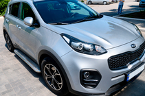 Kia Sportage 2015-2021 гг. Боковые Подножки Maydos V2 (2 шт., Алюминий и Нержавейка) фото 2