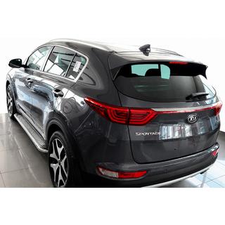 Боковые Подножки Maydos V2 (2 шт., Алюминий и Нержавейка) Kia Sportage 2015-2021 гг. фото 1