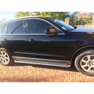 Боковые Подножки Premium (2 шт., Нержавейка) Audi Q5 2008-2017 гг. фото 2