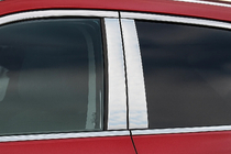 Nissan Qashqai 2014-2021 гг. Хромированные Накладки на Дверные Стойки (4 шт, Нерж Сталь) фото 1