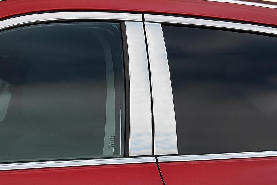 Nissan Qashqai 2014-2021 гг. Хромированные Накладки на Дверные Стойки (4 шт, Нерж Сталь) Image