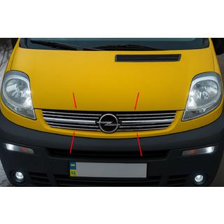 Накладки на решетку 2001-2007 (8 шт, нержавейка) Opel Vivaro 2001–2015 гг. фото 1
