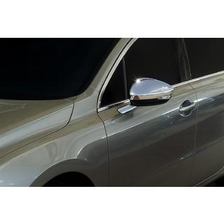 Накладки на Зеркала (2 шт, Нержавеющая Сталь) Peugeot 508 2010-2018 гг. фото 3