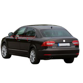 Окантовка окон нержавейка (4 шт) Skoda Superb 2009-2015 гг. фото 1