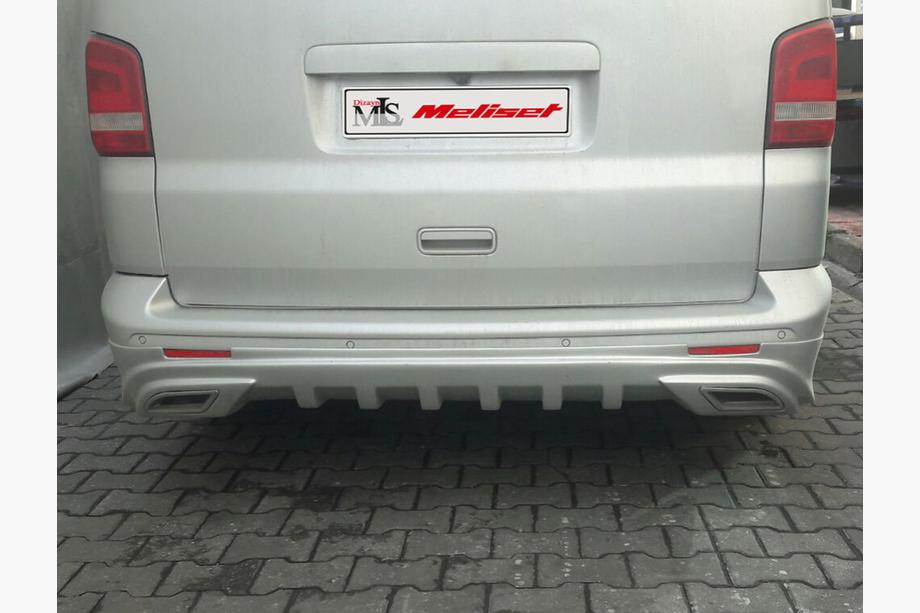 Volkswagen T5 2010-2015 гг. Накладка на задний бампер Sport 2 (грунтованная под покраску) Image